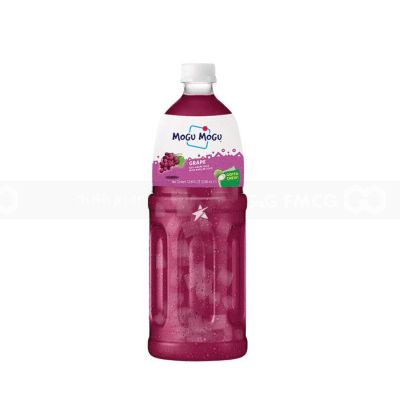 Mogu Mogu Grape Flavored Drink With Natade Coconut 1L x 12 Bottles