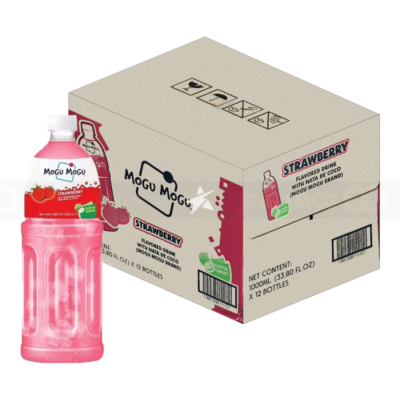 Mogu Mogu Strawberry Flavored Drink With Natade Coconut  1L