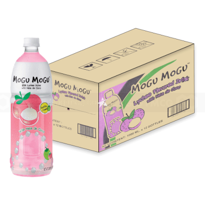 Mogu Mogu Lychee Flavored Drink With Natade Coconut  1L
