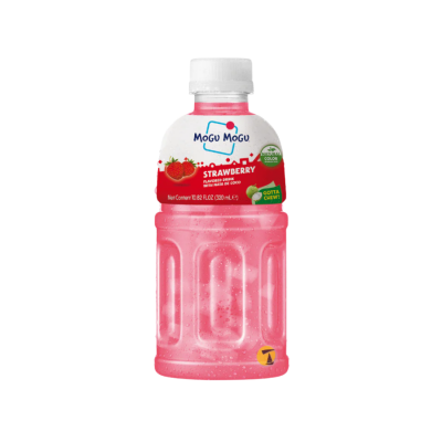 Mogu Mogu Strawberry Flavored Drink With Natade Coconut 320ml x 24 Bottles