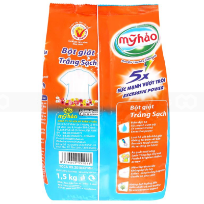 My Hao White Bright Detergent Powder 1.5Kg x 10 Bags