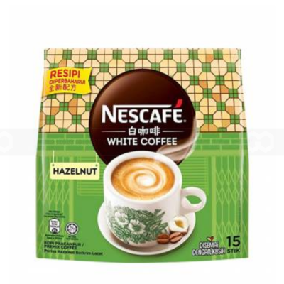 Wholesale Nescafe 3in1 White Coffee Hazelnut 33gr x 15 sticks x 24 bags