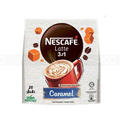 Wholesale Nescafe Latte 3in1 Caramel 25gr x 20 sticks x 24 bags