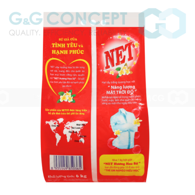Net Frangipani Detergent Powder 2.4kg x 4 Bags + Free Dishwashing Liquid Lemon 250g