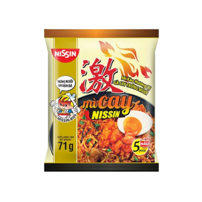 Nissin Korean Hot Chilli Chicken & Salted Eggs Instant Noodle 71g x 30 Bags