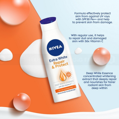 NIVEA Extra Whitening Repair & Protect Body Lotion 200ml x 24 Bottles