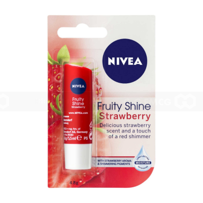 NIVEA Fruity Shine Strawberry Lip Care 4.8g x 24 Packs