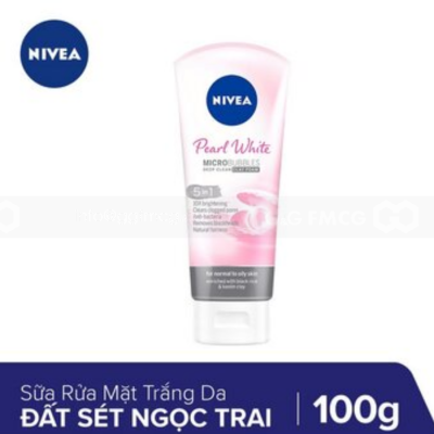 Nivea Women Pearl White MicroBubbles Deep Clean Clay Foam 5IN1 100g x 24 Tube