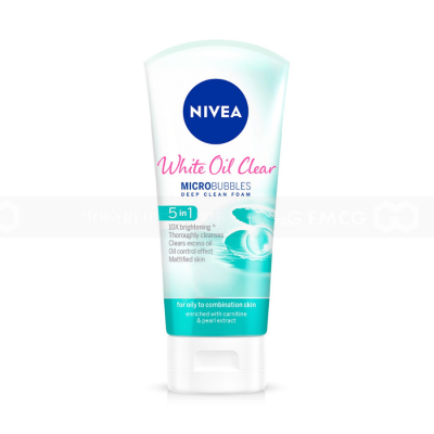 Nivea Women Pearl White Oil Clean MicroBubbles Deep Clean Foam 5IN1 50g x 24 Tubes