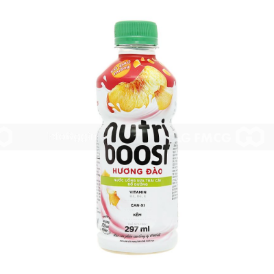 Nutriboost Peach Milk Juice 297ml x 24 Bottles