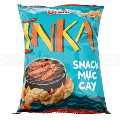  Oishi Inka Spicy Squid Crackers 45g x 60 Bags