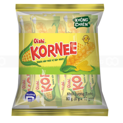Oishi Kornee Sweet Corn Flavor Snack 80g x 20 Bags