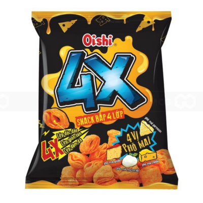 Oishi Snack Corn 4 Layers - Cheese Flavor 32g x 80 Bags 