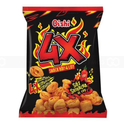 Oishi Snack Corn 4 Layers - Sriracha Sauce Spicy 42g x 10 Packs x 6 Bags