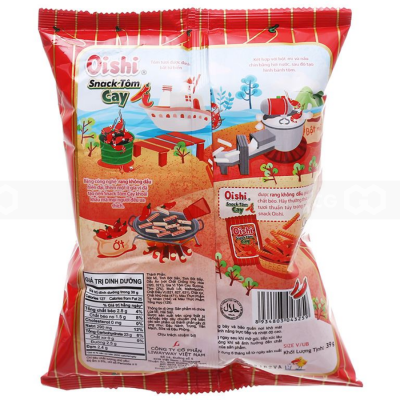 Oishi Snack Hot Shrimp 39g x 60 Bags