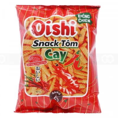Oishi Snack Hot Shrimp 42g x 60 Bags