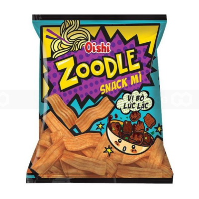 Oishi Zoodle Beef Rattles Flavor Snack 42g x 25 Bags
