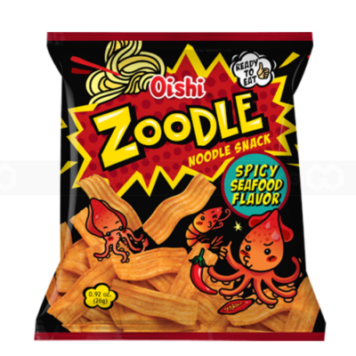 Oishi Zoodle Spicy Seafood Flavor Snack 32g x 80 Bags