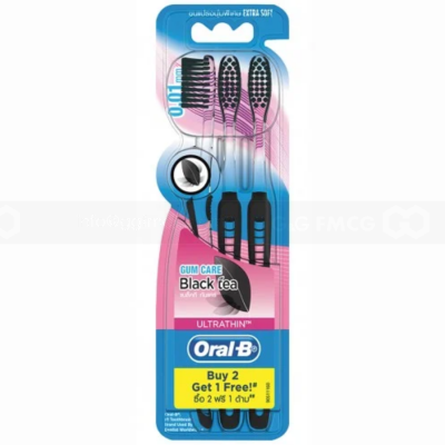 Wholesale OralB Black Tea Toothbrush 3x6x16