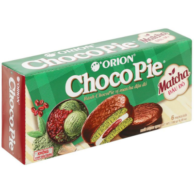 Orion Choco Pie Matcha 30g x 12 Pcs x 8 Boxes
