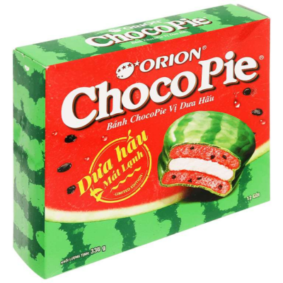 Orion Choco Pie Watermelon 28g x 12 Pcs x 8 Boxes
