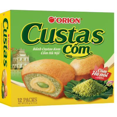 Orion Custas Cream Green Rice 23g x 12 Pcs x 8 Boxes
