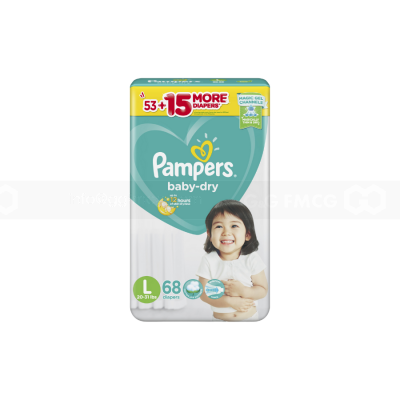 Pampers Baby Dry Pants Super Jumbo L68 x 3