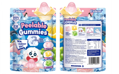 Cokoc 3-Layer Gummy Candy Mixed Fruit Soda Flavor 60g x 50 bags