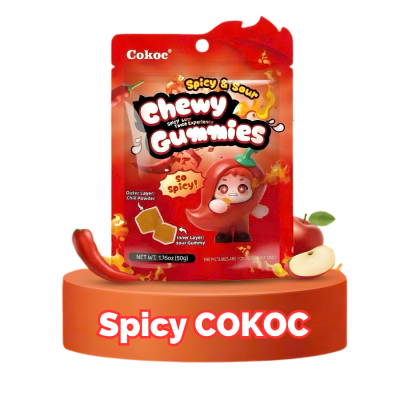 Cokoc Spicy & Sour Gummy Candy 75g x 50 bags