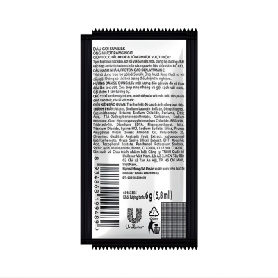 Sunsilk Black Shine 6g x 12 x 60 Sheets