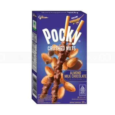 Wholesale Pocky Milk Chocolate Biscuit Stick With Crushed Nuts Almond 25gr x 10 packs x 12 boxes