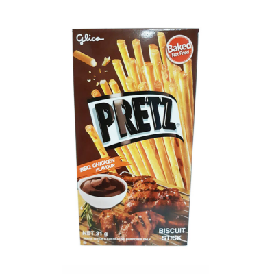 Pretz BBQ Chicken Flavour Biscuit Stick 31g x 10 Boxes x 12 Blocks
