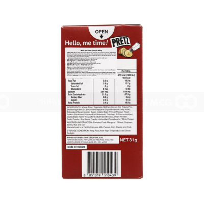 Pretz Original Flavour Biscuit Stick 31g x 10 Box x 12 Blocks