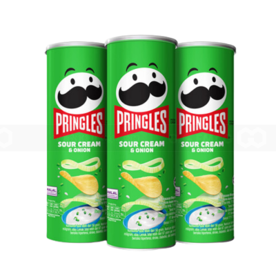 Pringles Potato Crisps Sour Cream & Onion 102gr x 12 pcs