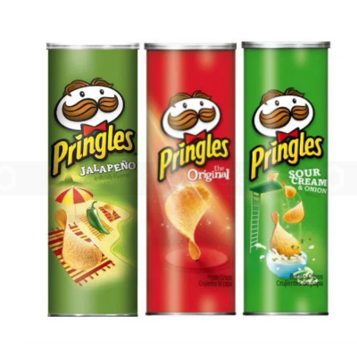 Pringles Potato Crisps Sour Cream & Onion 102gr x 12 pcs