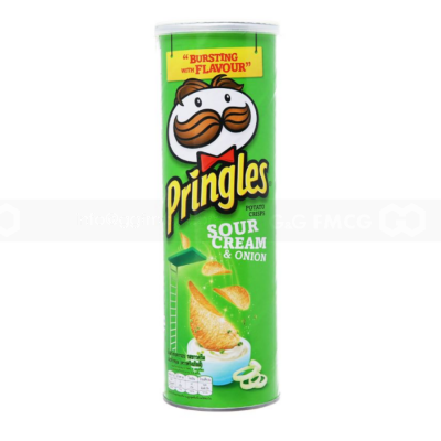 Pringles Potatoes Chips Sour Cream Onion 107g x 12 Cans