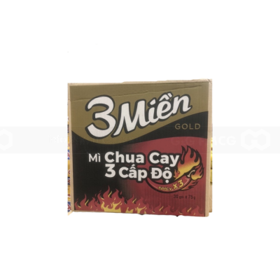 Wholesale Reeva 3 Mien Gold Sour and Spicy 3 Levels 75g x 30 Bags