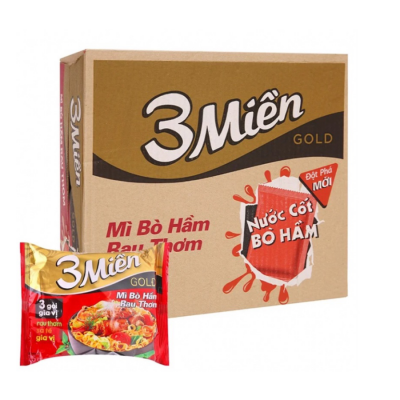 Reeva 3 Mien Gold With Stew Beef and Herbs 75g x 30 Bags (Halal)