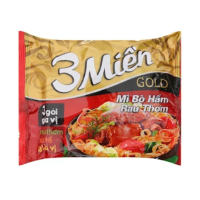 Reeva 3 Mien Gold With Stew Beef and Herbs 75g x 30 Bags (Halal)