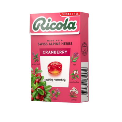 Ricola Cranberry 40g x 20 Boxes