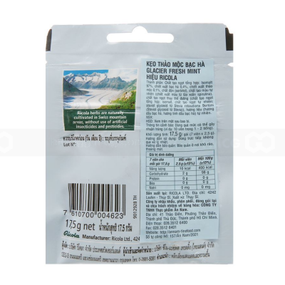 Ricola Glacier Mint 17.5g x 10 Sachets