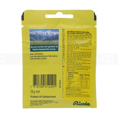 Ricola Lemon Mint 17.5g x 10 Sachets
