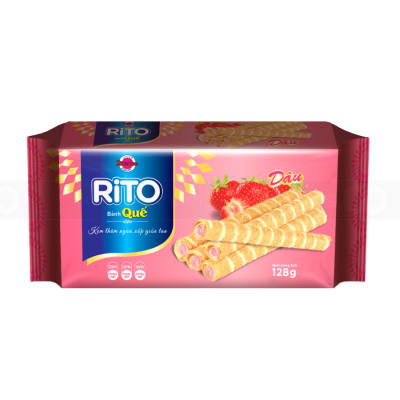 RITO Waffles with Strawberry Cream 128g x 32 Bags