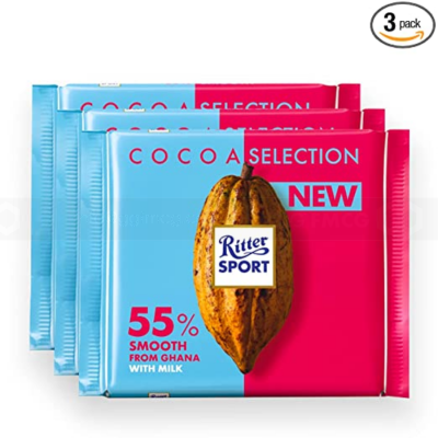 Ritter Sport Dark Milk Chocolate 55% Cocoa 100g x 12 Bars