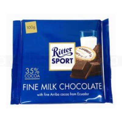 Ritter Sport Extra Fine Milk 100g x 12 Bars