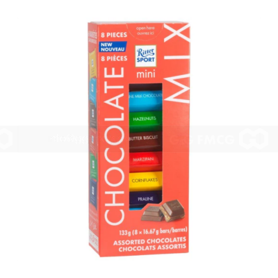 Ritter Sport Mini Tower Colourful Varieties 133g x 8 Towers