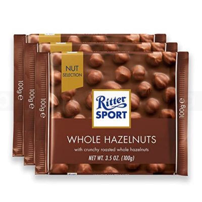 Ritter Sport Whole Hazelnuts 100g x 10 Bars
