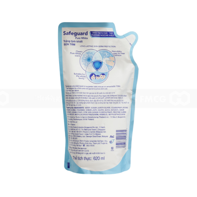 Wholesale Safeguard Pure Body Wash Refill 620ml 