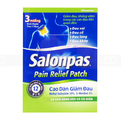 Wholesale Salonpas Pain Relief Patch 3 Pcs x 250 Boxes