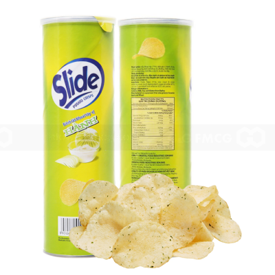 Slide Potato Crisps Sour Cream & Onion Snack 100g x 14 Cans